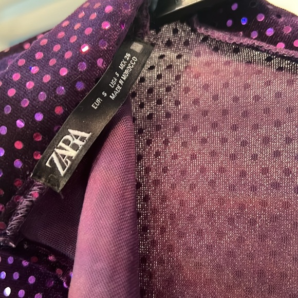 Zara purple long sleeve dress - Picture 7 of 8